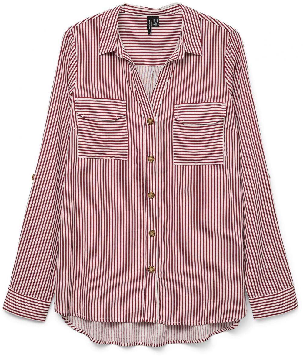 VERO MODA Blúzka 'VMBUMPY'  karmínovo červená / biela