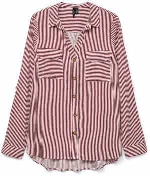 VERO MODA Blúzka 'VMBUMPY'  karmínovo červená / biela