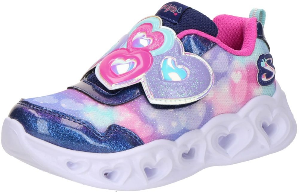 SKECHERS Tenisky 'HEART LIGHTS - LOVIN REFLECTION'  námornícka modrá / svetlomodrá / svetlofialová / ružová