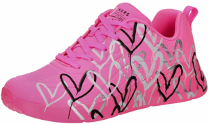 SKECHERS Nízke tenisky 'UNO LITE'  svetlosivá / svetloružová / čierna / strieborná