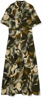 VERO MODA Košeľové šaty 'VMRUBY FIE'  béžová / nebielená / koňaková / kaki