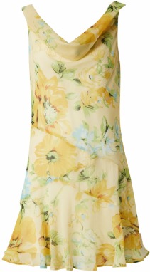 TOPSHOP Kokteilové šaty  svetlomodrá / žltá / svetložltá / svetlozelená