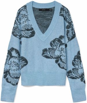 VERO MODA Sveter 'VMFAIRLY'  svetlomodrá / čierna