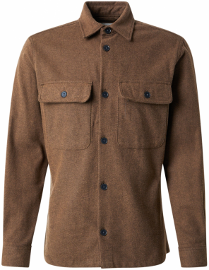 JACK & JONES Košeľa 'JPRRAYLE'  svetlohnedá / tmavohnedá