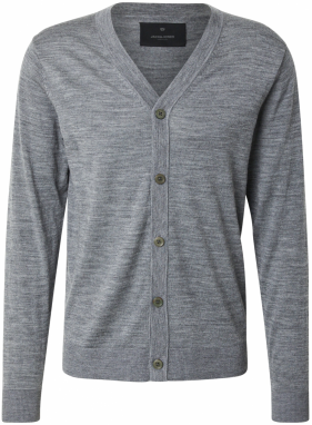 JACK & JONES Kardigán  sivá melírovaná