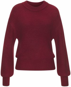 LASCANA Sveter  tmavočervená