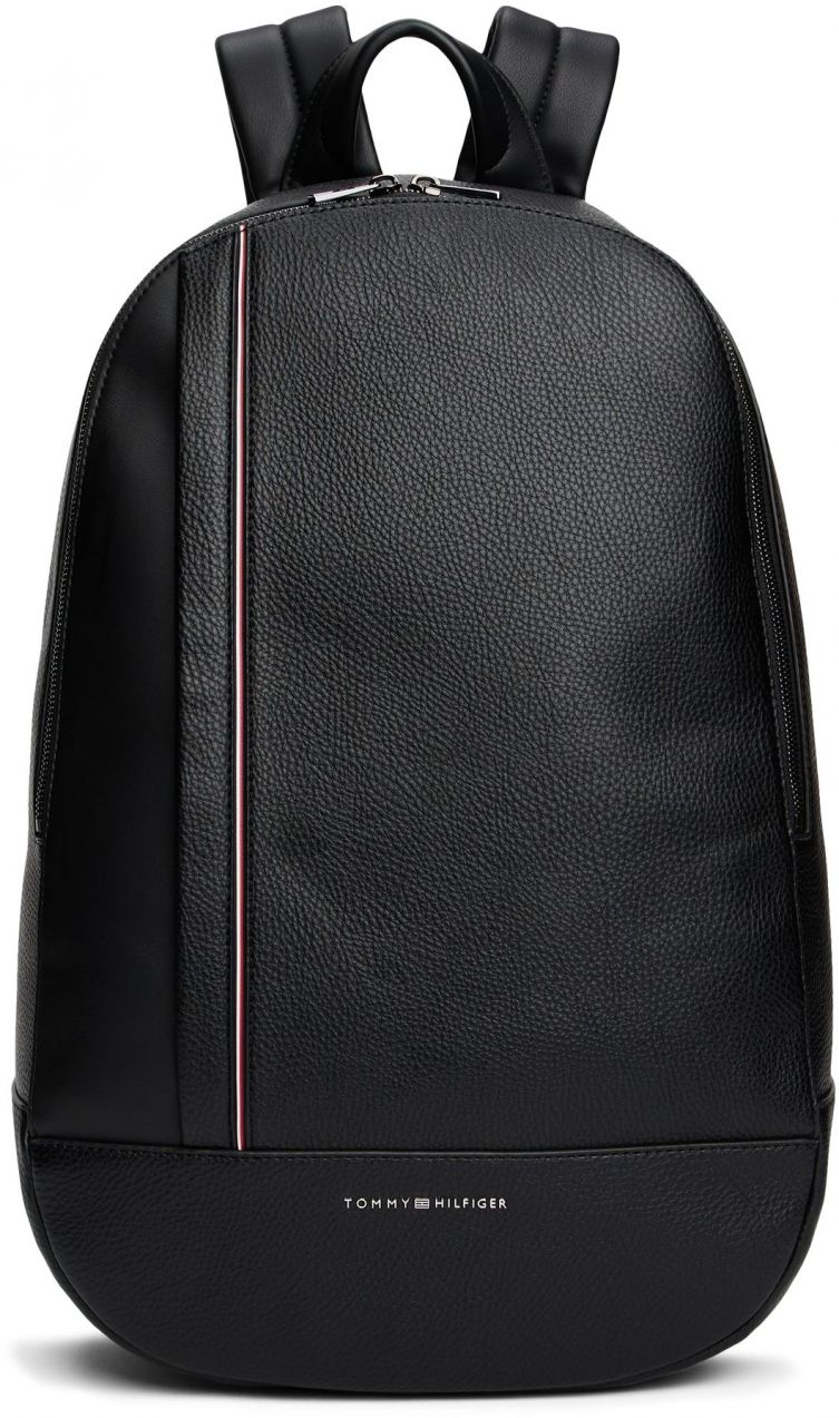 TOMMY HILFIGER Batoh  brusnicová / čierna / biela