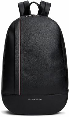 TOMMY HILFIGER Batoh  brusnicová / čierna / biela
