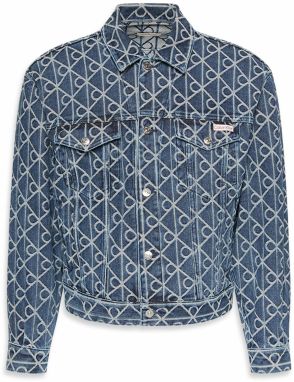 Calvin Klein Jeans Prechodná bunda '90s'  modrá denim / svetlosivá