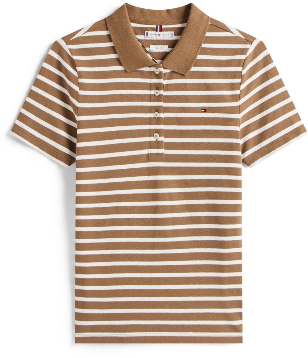 TOMMY HILFIGER Tričko '1985'  svetlohnedá / biela