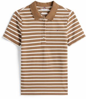 TOMMY HILFIGER Tričko '1985'  svetlohnedá / biela