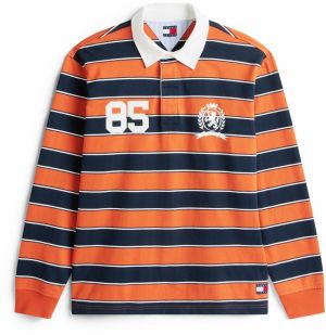 Tommy Jeans Tričko  námornícka modrá / oranžová / biela
