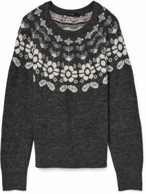 VERO MODA Sveter 'VMSIMONE'  tmavosivá / ružová / biela