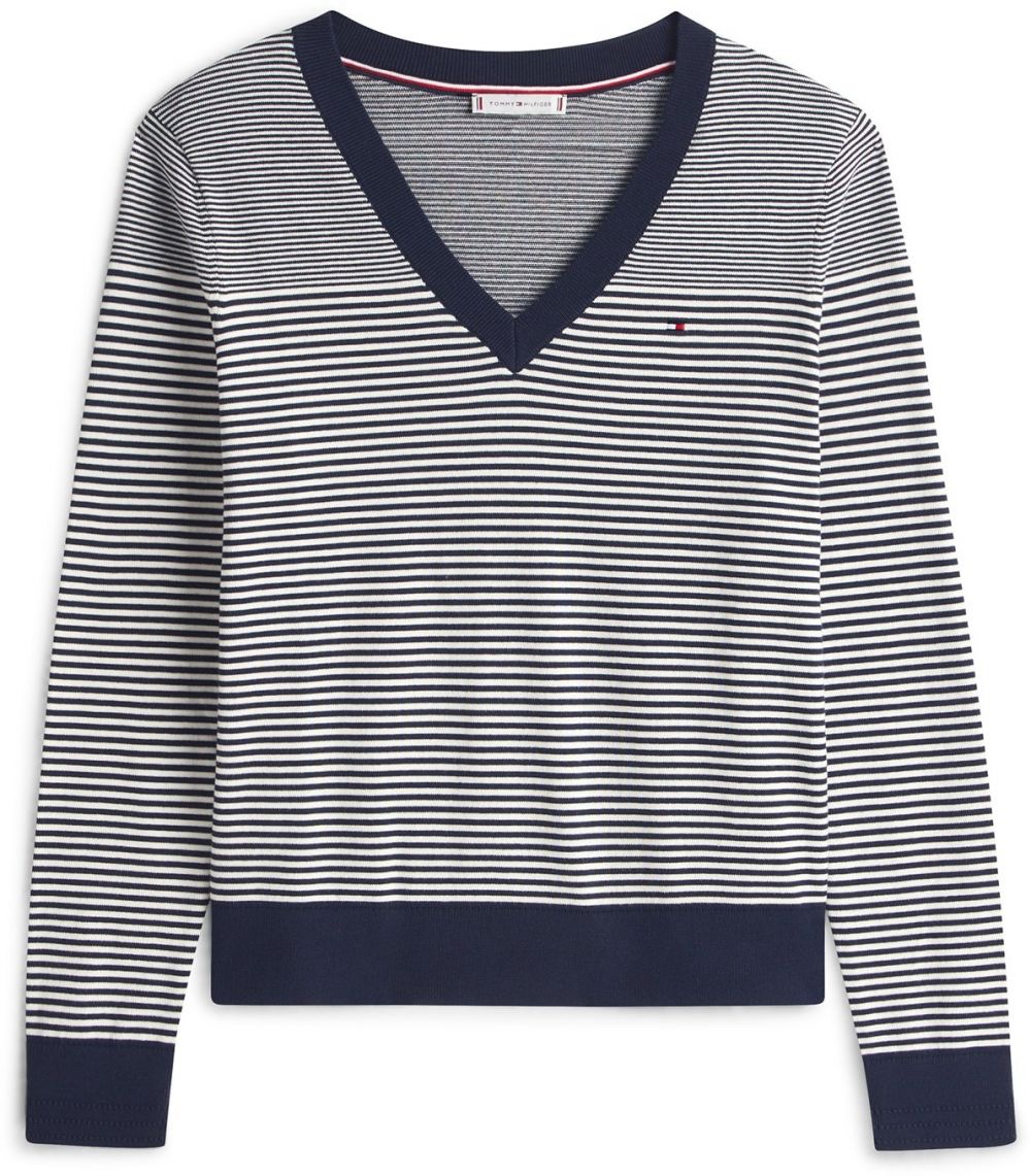TOMMY HILFIGER Sveter  námornícka modrá / červená / biela
