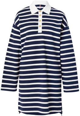 TOMMY HILFIGER Šaty  námornícka modrá / biela