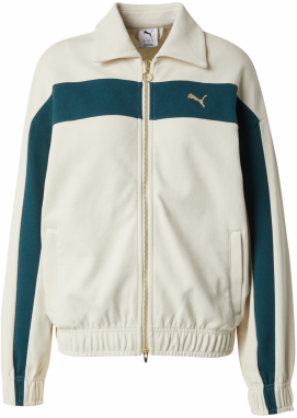 PUMA Prechodná bunda  krémová / zlatá / jedľová