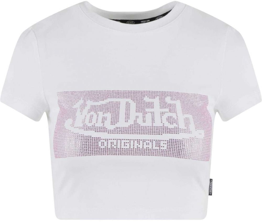 Von Dutch Originals Tričko 'Anna'  svetloružová / biela