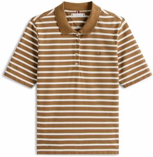 TOMMY HILFIGER Tričko '1985'  hnedá / biela