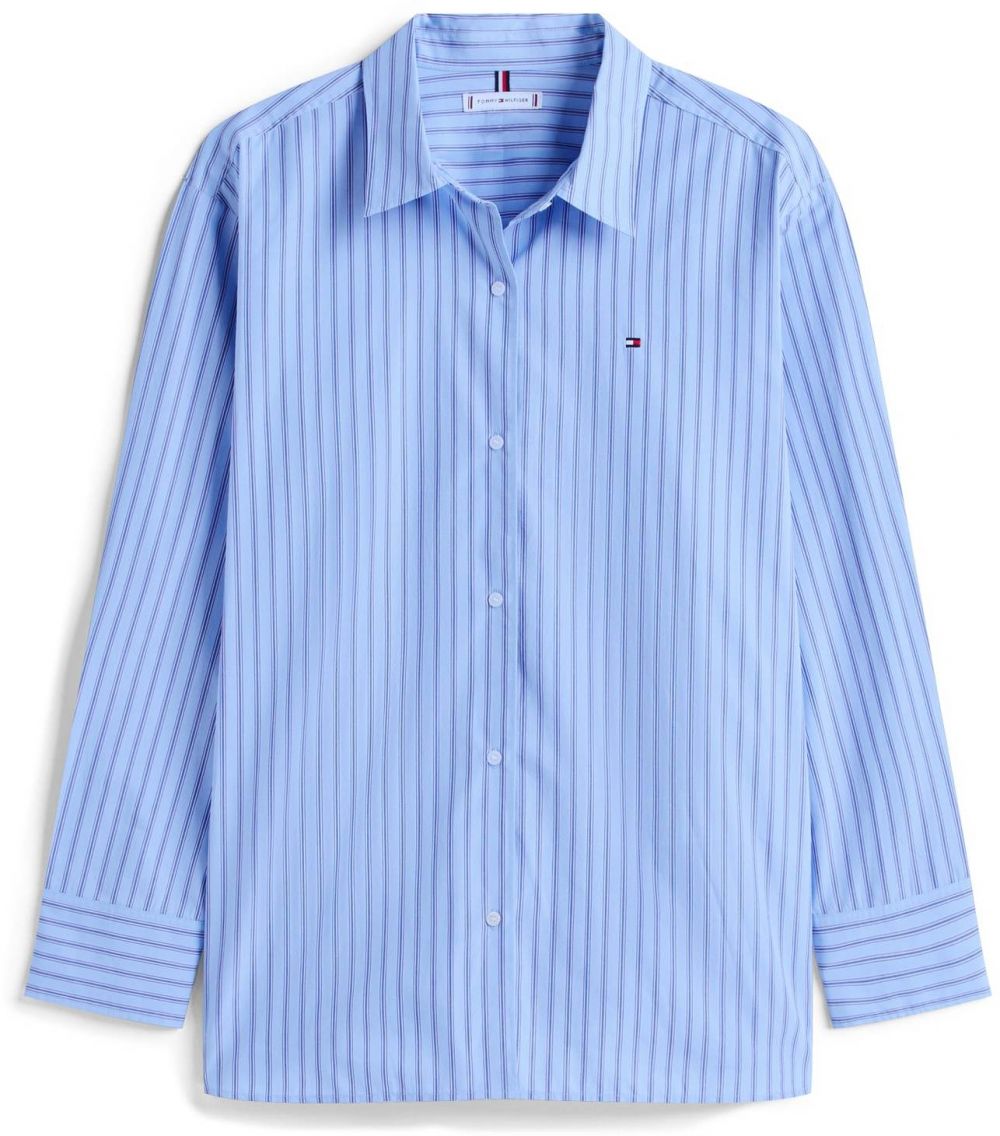 TOMMY HILFIGER Blúzka 'Ess'  modrá / svetlomodrá / svetločervená / biela