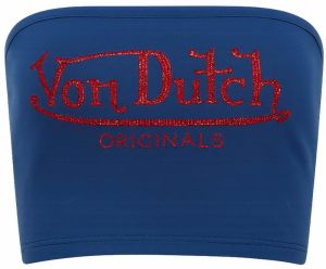 Von Dutch Originals Top 'Sway'  modrá / červená