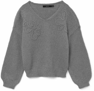 VERO MODA Sveter 'VMLOLLIPOP'  sivá melírovaná