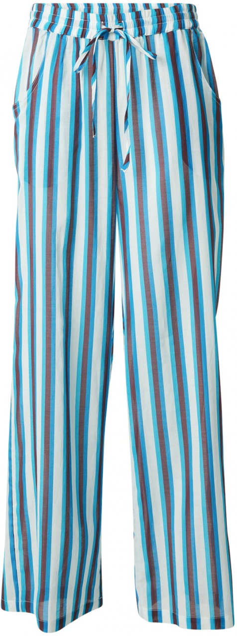 TOPSHOP Nohavice  azúrová / bordová / biela