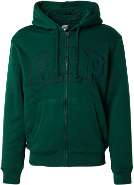 GAP Tepláková bunda  indigo / tmavozelená