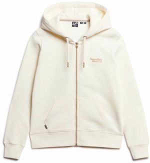 Superdry Tepláková bunda 'Essential'  zlatá / biela ako vlna