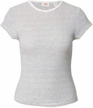 LEVI'S ® Tričko 'Dry Goods Waffle Cap-Sleeve Tee'  čierna / biela