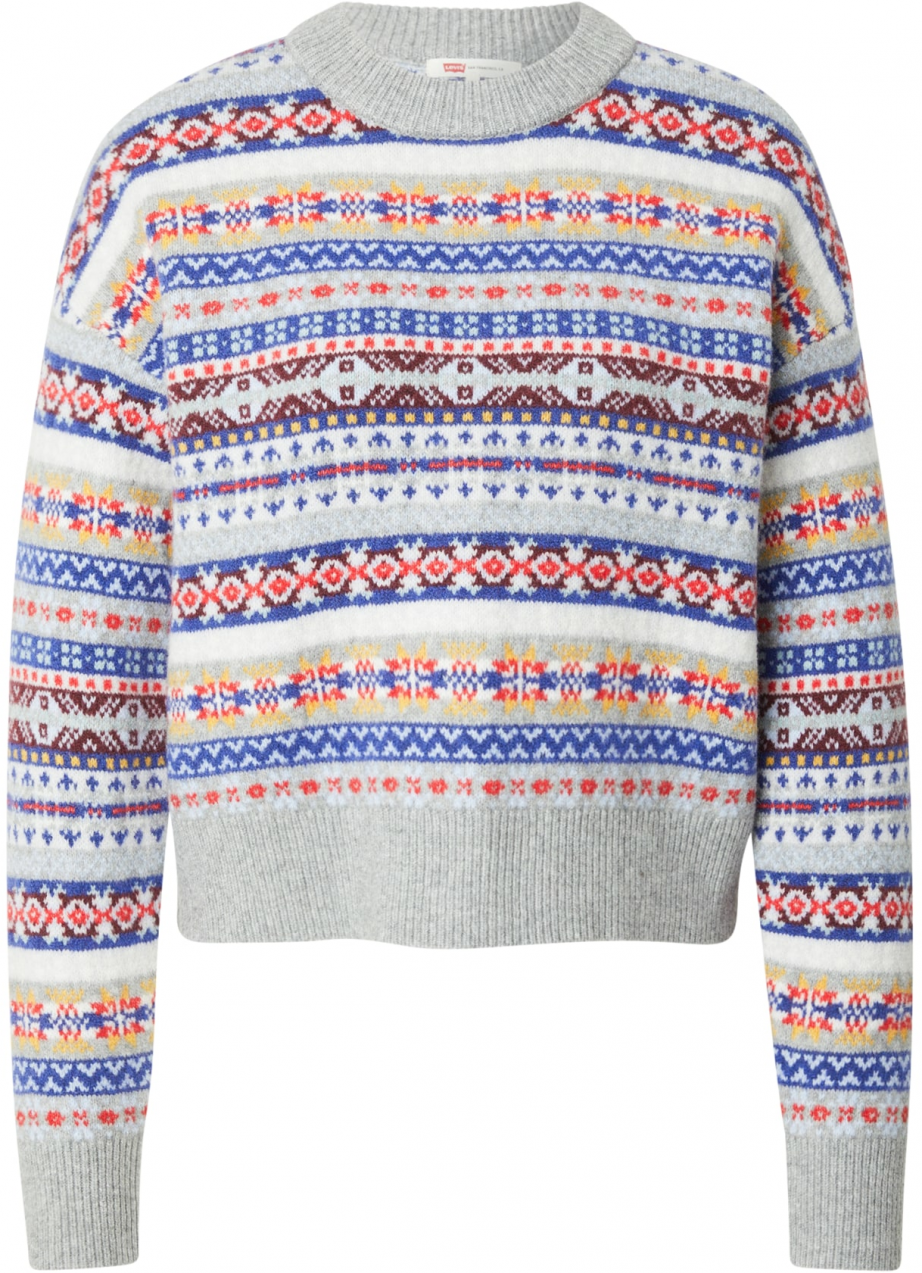 LEVI'S ® Sveter 'Ines Fairlisle Sweater'  modrá / žltá / sivá / burgundská