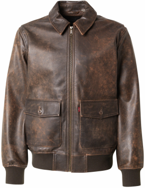 LEVI'S ® Prechodná bunda 'Clayton Leather Aviator Jacket'  čokoládová