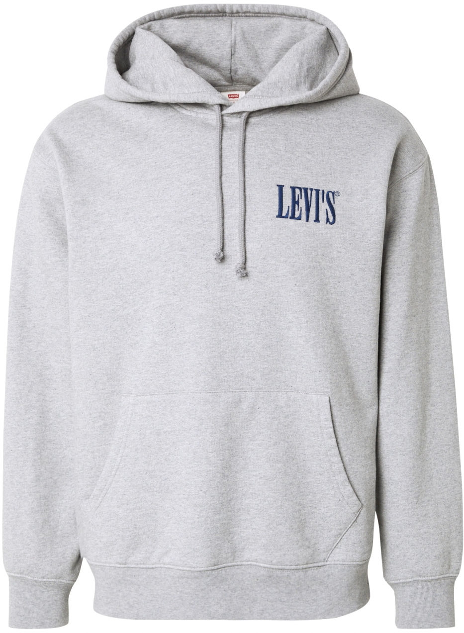LEVI'S ® Mikina 'Relaxed Graphic Hoodie'  námornícka modrá / sivá melírovaná