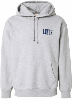 LEVI'S ® Mikina 'Relaxed Graphic Hoodie'  námornícka modrá / sivá melírovaná