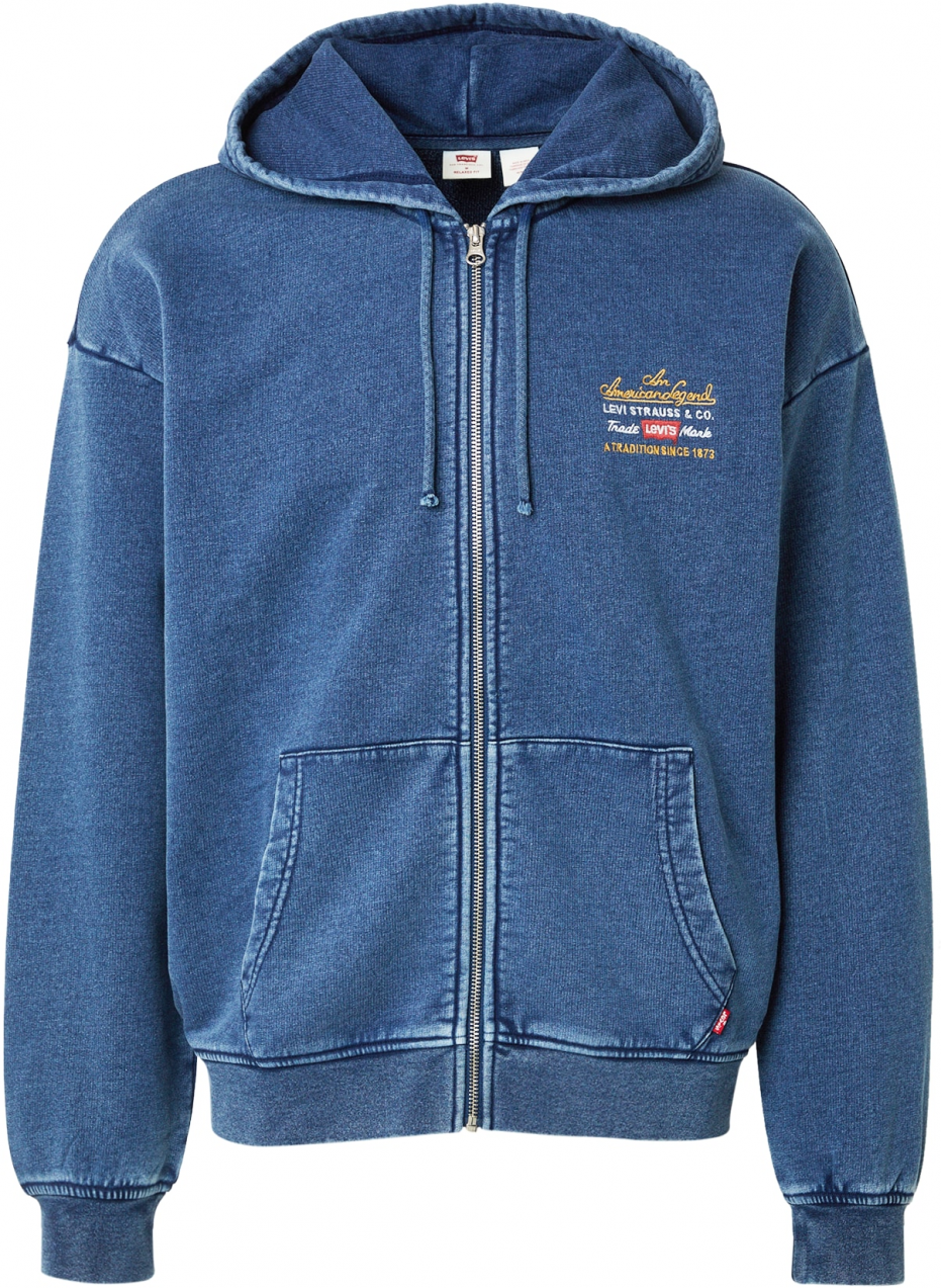 LEVI'S ® Tepláková bunda 'Lowell Western Full Zip'  modrá denim