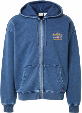 LEVI'S ® Tepláková bunda 'Lowell Western Full Zip'  modrá denim