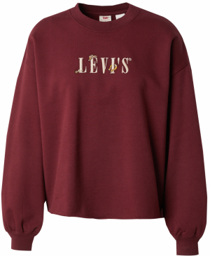 LEVI'S ® Mikina 'Graphic Leo Crewneck Sweatshirt'  béžová / oranžová / bordová