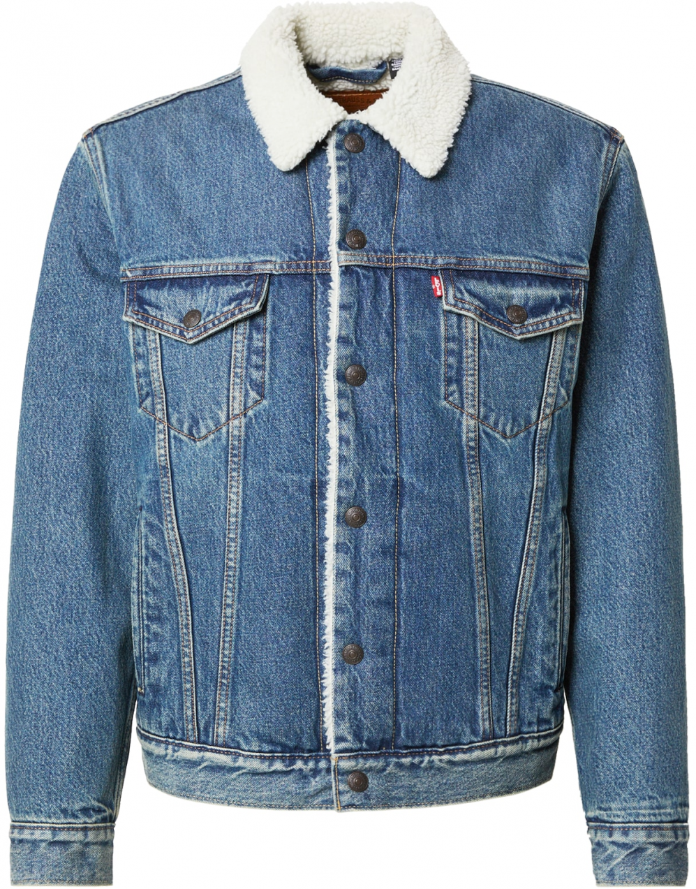 LEVI'S ® Prechodná bunda 'Type III Sherpa Trucker Jacket'  modrá denim