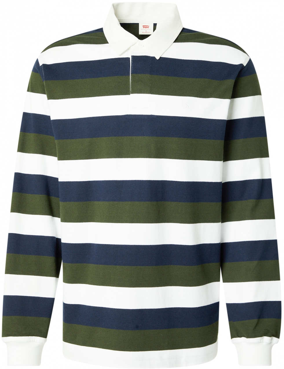 LEVI'S ® Tričko 'Union Rugby Shirt'  námornícka modrá / zelená / biela