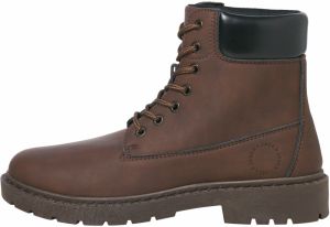JACK & JONES Šnurovacie čižmy 'JFWAINSWORTH'  hnedá / čierna