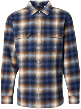 LEVI'S ® Košeľa 'Jackson Worker Overshirt'  modrá / svetlohnedá / biela