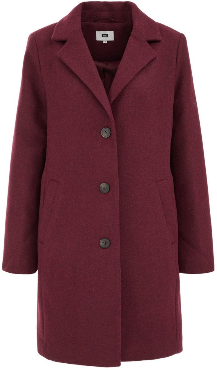 WE Fashion Prechodný kabát  vínovo červená