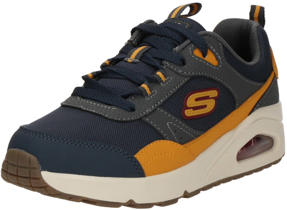 SKECHERS Tenisky 'UNO - RETRO-GROOVE'  námornícka modrá / žltá