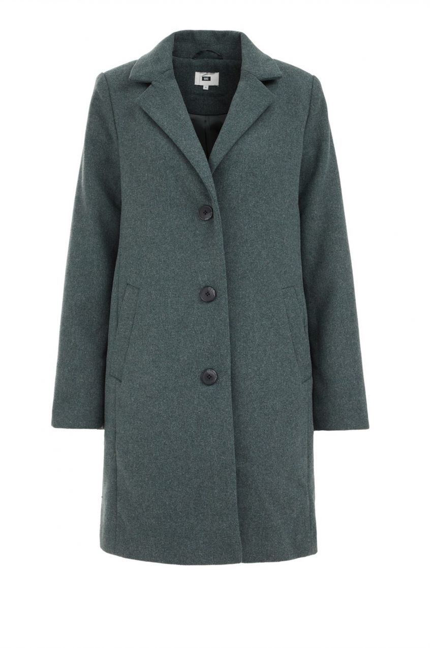 WE Fashion Prechodný kabát  tmavozelená