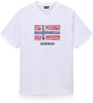 NAPAPIJRI Tričko 'Drapeau'  modrá / červená / biela