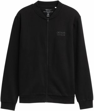 TOM TAILOR DENIM Tepláková bunda  čierna