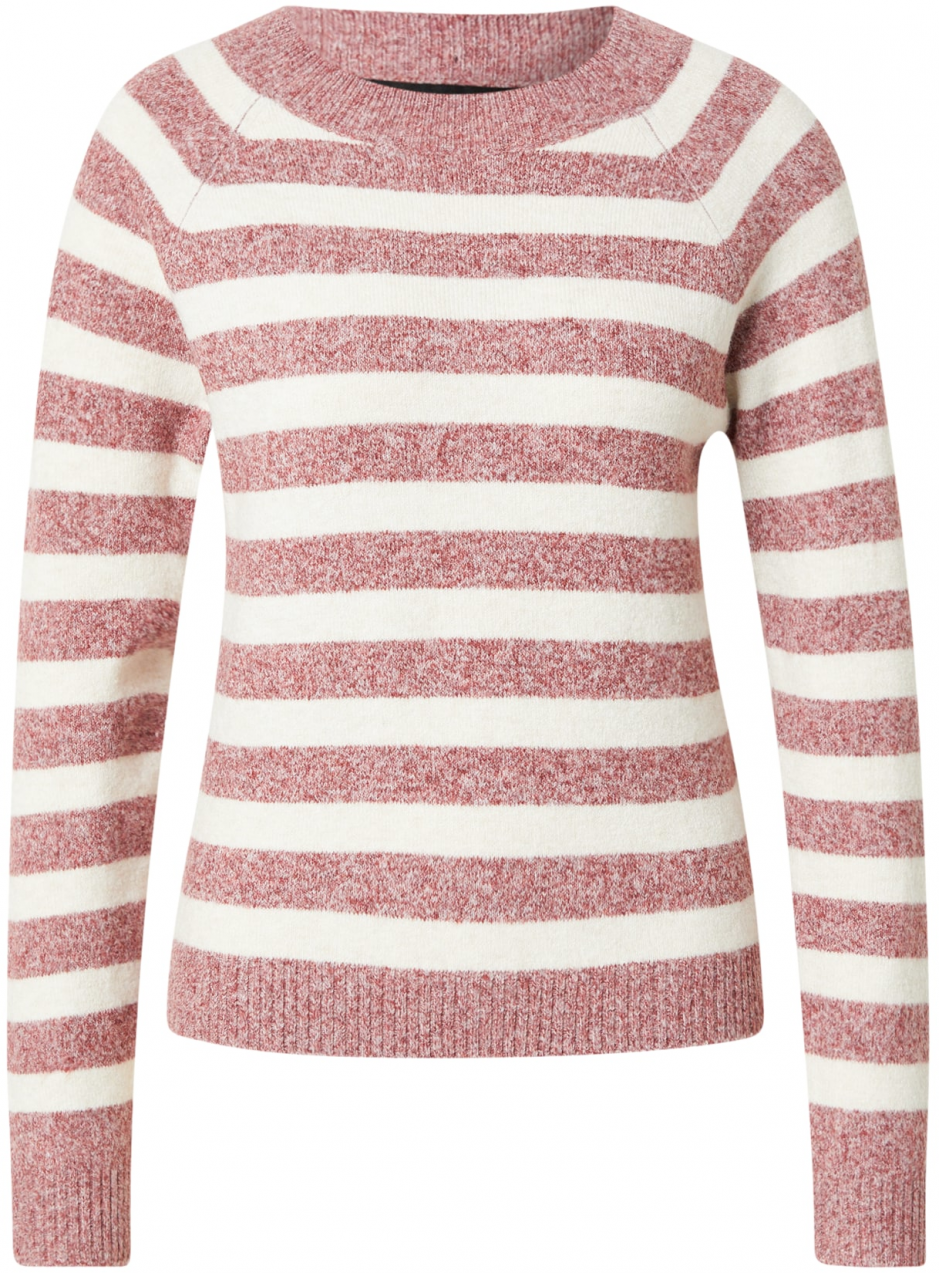 VERO MODA Sveter 'VMDoffy'  červená melírovaná / biela