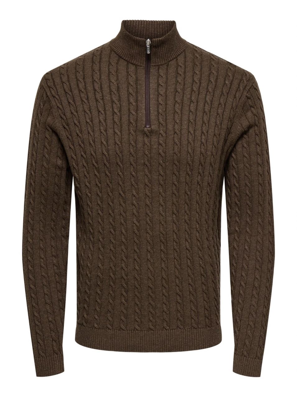 Only & Sons Sveter 'ONSLoui'  čokoládová