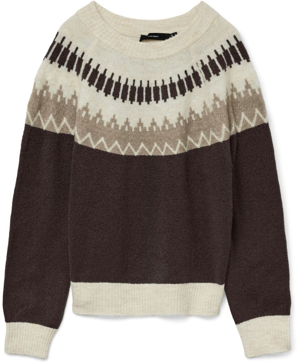 VERO MODA Sveter 'VMSIMONE'  béžová / piesková / čokoládová