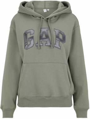 Gap Petite Mikina  sivá / pastelovo zelená