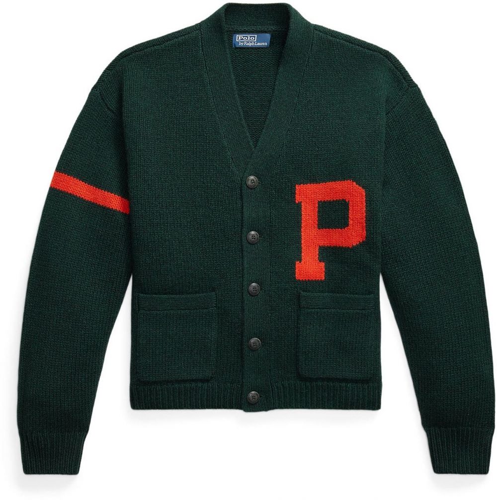 Polo Ralph Lauren Kardigán  tmavozelená / svetločervená